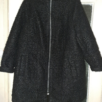 Дамско палто черно 56 размер., снимка 1 - Якета - 44630570