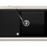 Кухненска Мивка от Гранит модел Ибиса 900 x 500 Supreme Черен, снимка 5 - Други - 37118254