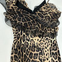 Елегантна леопардова рокля , снимка 2 - Рокли - 42877475