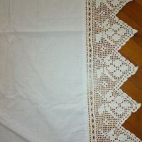 Автентични български чаршафи с ръчно изплетени дантели, снимка 10 - Антикварни и старинни предмети - 38353627