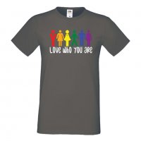 Мъжка тениска Love Who You Are Прайд,Празник.Повод,Изненада, снимка 11 - Тениски - 37103290