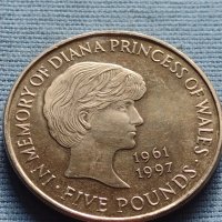 Възпоменателна монета 5 паунда 1999г. Даяна принцеса на Уелс 40420, снимка 1 - Нумизматика и бонистика - 42711955