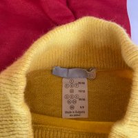 Жълт пуловер с вълна, снимка 2 - Блузи с дълъг ръкав и пуловери - 35567415