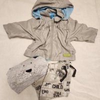 Бебешки сет за момче 6-9 месеца, блуза, яке, панталон, снимка 4 - Комплекти за бебе - 40539044