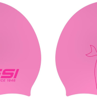 Комплект 2 шапки за плуване CRESSI черно/бяло + синьо/бяло, светло синьо/бяло + розово/розово, снимка 2 - Водни спортове - 44581614