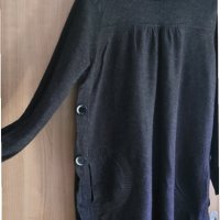 VERO MODA - дълъг пуловер/рокля с голяма яка, снимка 1 - Блузи с дълъг ръкав и пуловери - 35104582