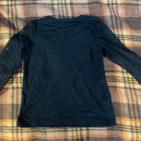 Черна дантелена блуза, снимка 2 - Блузи с дълъг ръкав и пуловери - 32073972