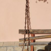 Стара кована двойна верига за огнище, подходяща за асемблиране на битов кът., снимка 1 - Декорация за дома - 42699925