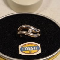 сребърен пръстен с камък Fossil , снимка 11 - Пръстени - 44278568