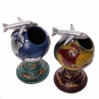 Фигурка сувенир - глобус със самолет, снимка 2 - Статуетки - 44210854