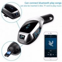 Автомобилен Bluetooth FM трансмитер Wireless - Car Kit X6, снимка 3 - Аксесоари и консумативи - 30068855