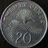 20 цента 1996, Сингапур, снимка 1 - Нумизматика и бонистика - 35559150