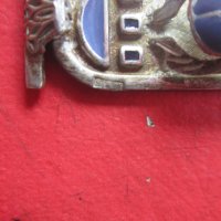 Сребърен медальон висулка с емайл скарабей, снимка 2 - Колиета, медальони, синджири - 36611751
