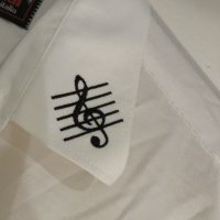 Уникален модел мъжка риза Nico Arnaldi с ноти и петолиние - Страхотна за музиканти и творчески лично, снимка 4 - Ризи - 30304941
