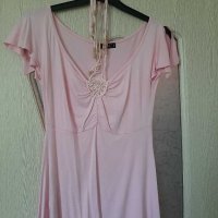 Красива розова блуза с къс ръкав , снимка 1 - Тениски - 29850912