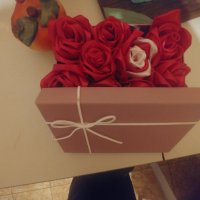 сатенени рози, снимка 2 - Романтични подаръци - 42830886