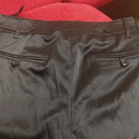 Черен сатенен панталон, снимка 2 - Панталони - 32150863