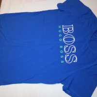 Тениска- синя с надпис отпред BOSS, снимка 3 - Тениски - 37439259