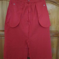 Спортно-елегантна червена пола, снимка 6 - Поли - 37138902