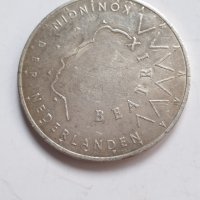 Сребърна монета от 50 гулдена 1987 Холандия, снимка 4 - Нумизматика и бонистика - 42486142