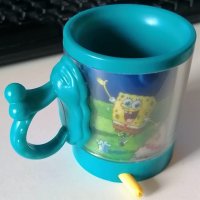 McDonalds Sponge Bob 2012 чаша с вградена въртележка, снимка 1 - Колекции - 34962804