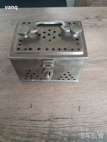 Немска  месингова кутия за бижута,сандъче, снимка 1