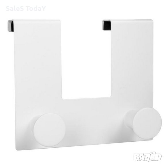 Закачалка за врата, бяла, 2 позиции, 12.5x5x11см, снимка 1