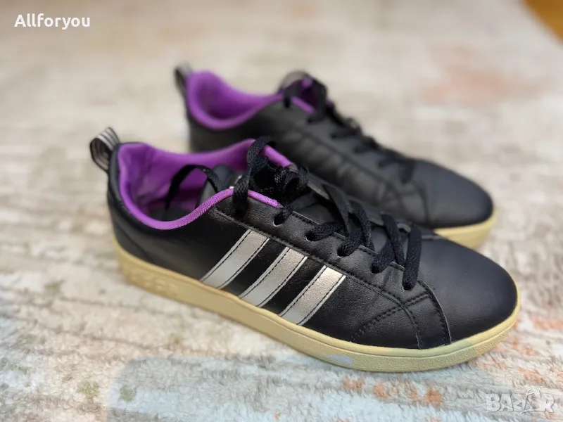 Черни маратонки Adidas Neo с лилаво 38 1/2 номер , снимка 1