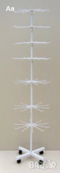 Стелаж въртележка бял 7 нива, снимка 1