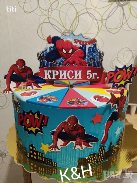 Картонена торта Спайдърмен , снимка 1