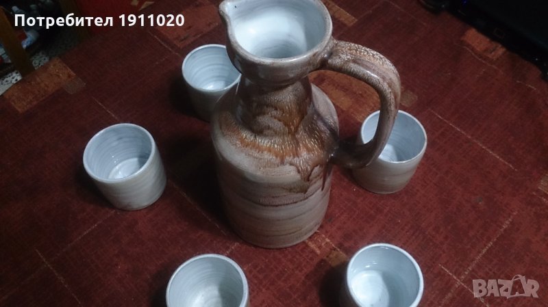 Керамичен винен сервиз от 6 части - СБХ., снимка 1