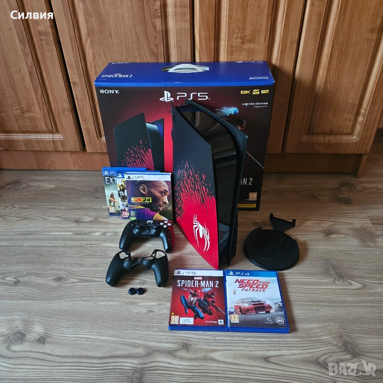PlayStation 5 Spider-Man PS5 + 4 игри ПлейСтейшън 5 Спайдърмен, снимка 1