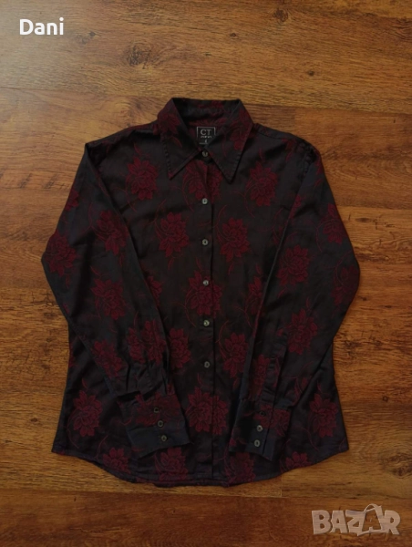 Дамска риза с бродерия рози, снимка 1