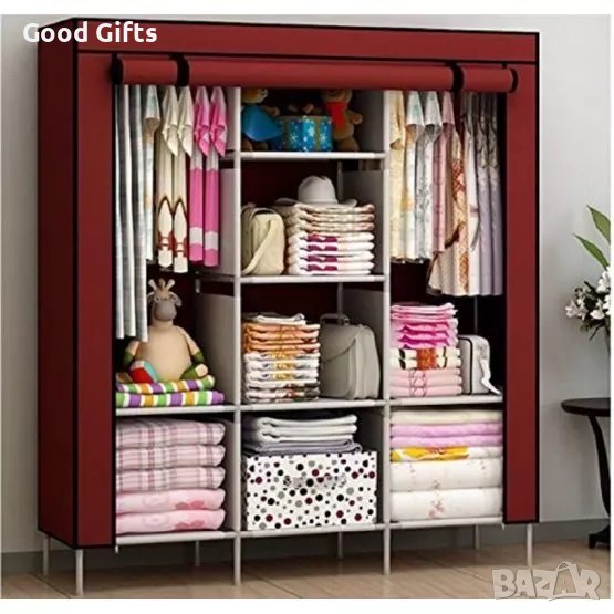 Текстилен триклирен гардероб Tripple, снимка 1