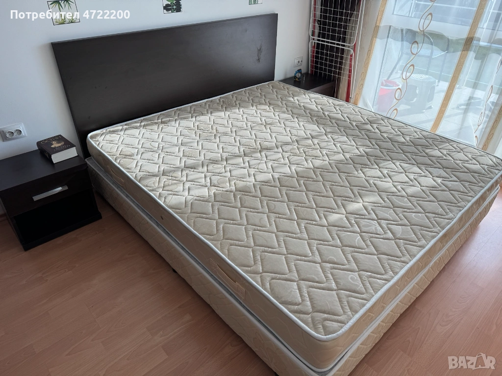 Спалня 1,80 на 2 м без матрака, снимка 1