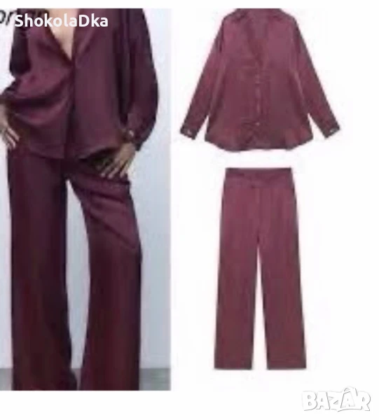 Сатенен сет Zara XS/S, снимка 1