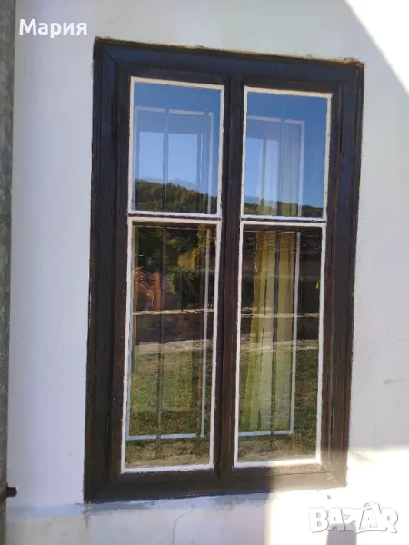 Дървена дограма от селска къща с двойни прозорци, без каси, снимка 1