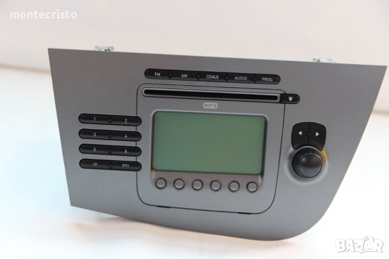 Radio CD MP3 Seat Leon 1P (2005-2013г.) 1P1 035 186 B / 1P1035186B касетофон, снимка 1