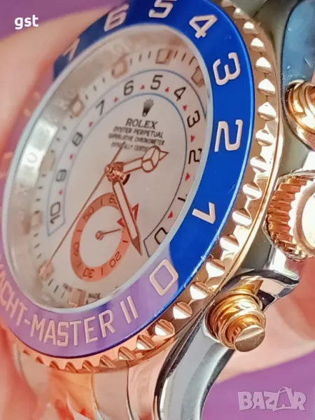 Топ Role 44mm.Yacht Master II GMT bi colour Ceramic дубликат Clone Часовник , снимка 1