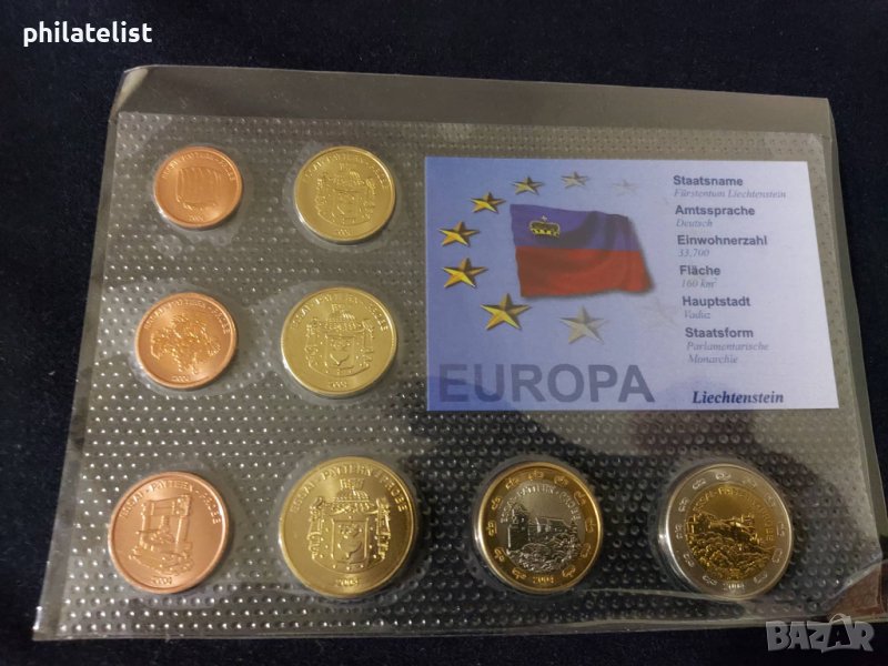 Пробен евро сет - Лихтенщайн 2004 , снимка 1