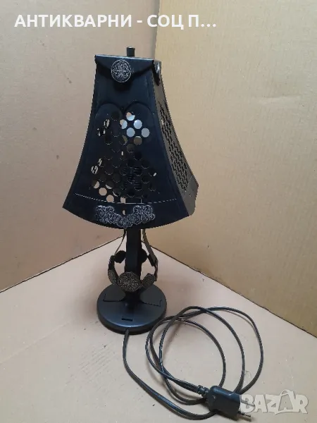 Стара Метална Настолна Лампа., снимка 1