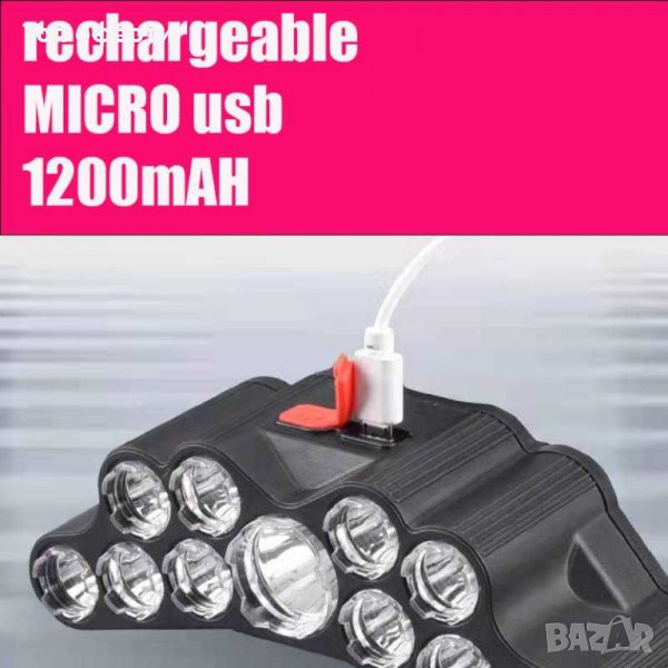 11 ЛЕД ЛАМПИ SH-T11 Челен фенер с 11 Ледови светлинен източник с висока мощност, снимка 1