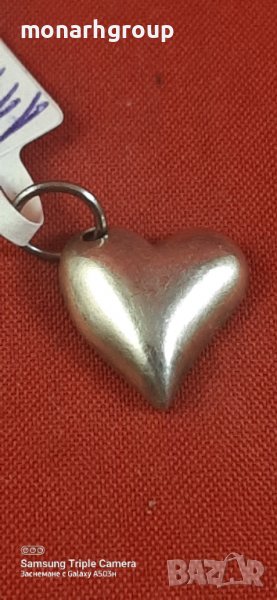 Сребърна висулка сърце, снимка 1
