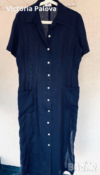 Луксов бранд AIGNER рокля 100% лен, снимка 1