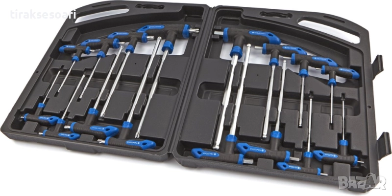 Комплект шестограми и торксове с ръкохватка STAHLMAYER 16 части в кутия, снимка 1