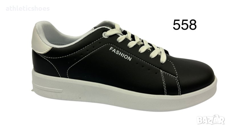 Мъжки кожени гуменки в  черно, снимка 1