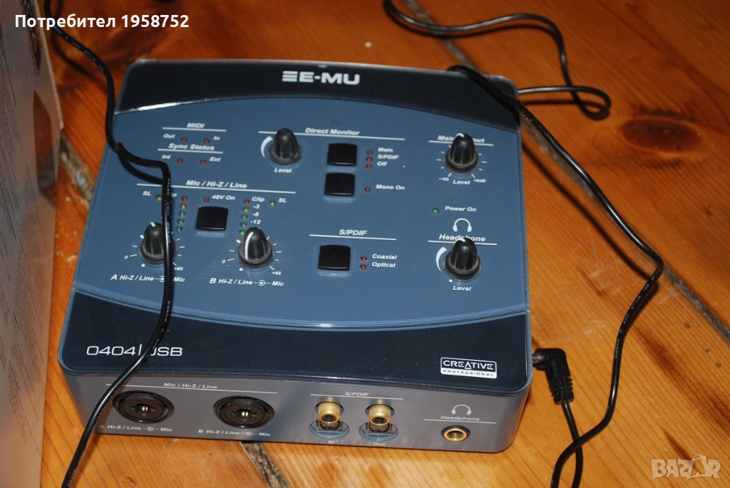 Emu 0404 USB Цифров аудио интерфеис/звукова карта 192khz , снимка 1