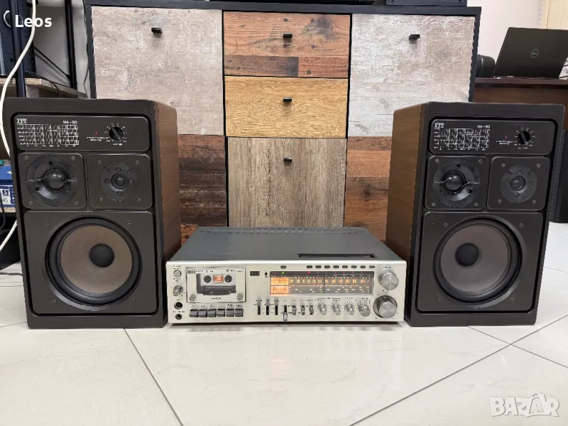 Ретро аудиосистема касетофон, радио, усилвател в едно ITT HIFI 8051C - 1979 г. + колони ITT, снимка 1