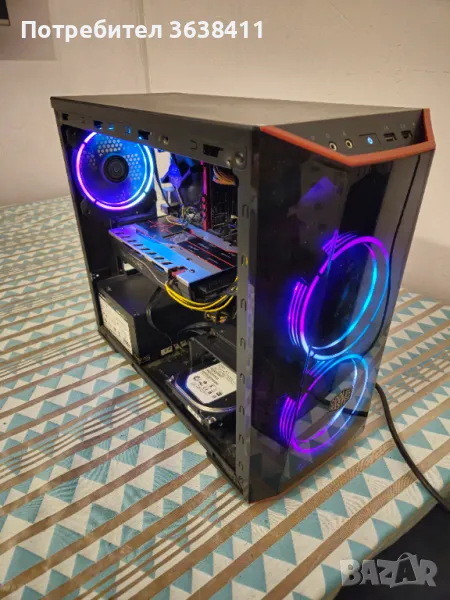 Геймърски компютър гаранция/i5 4460 16GB,RX 570 4GB, 256GB SSD HDD 1TB, снимка 1