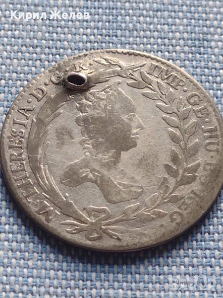 Сребърна монета 20 кройцера 1765г. Мария Терезия Виена Свещена Римска империя 13641, снимка 1
